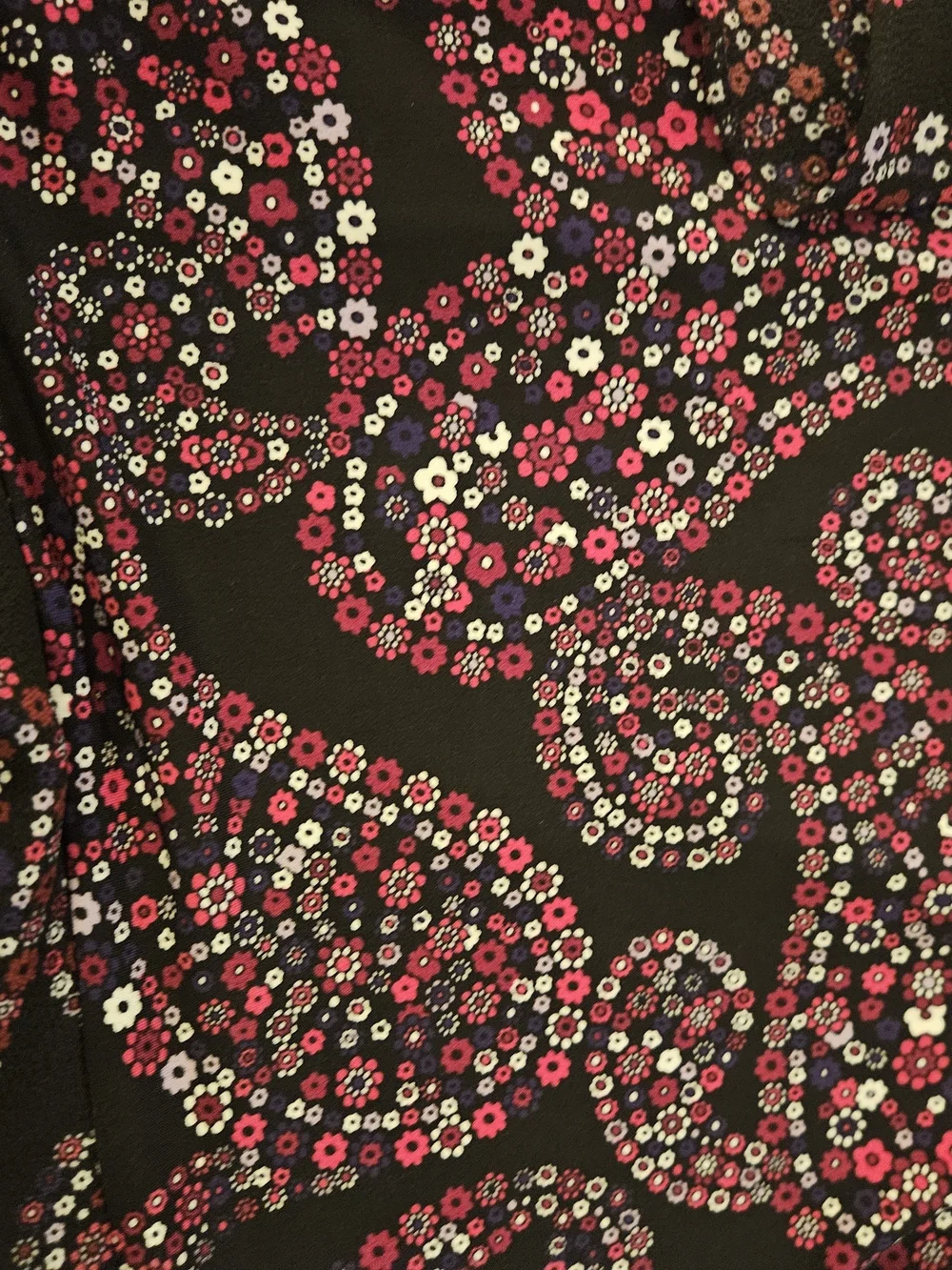 Michael Kors Black Paisley Floral Ruffle Dress